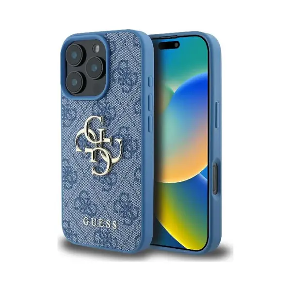 Guess GUHCP16X4GMGBL IPhone 16 Pro Max 6, 9" Blauw/blauw Hardcase 4G Groot Logo thumbnail