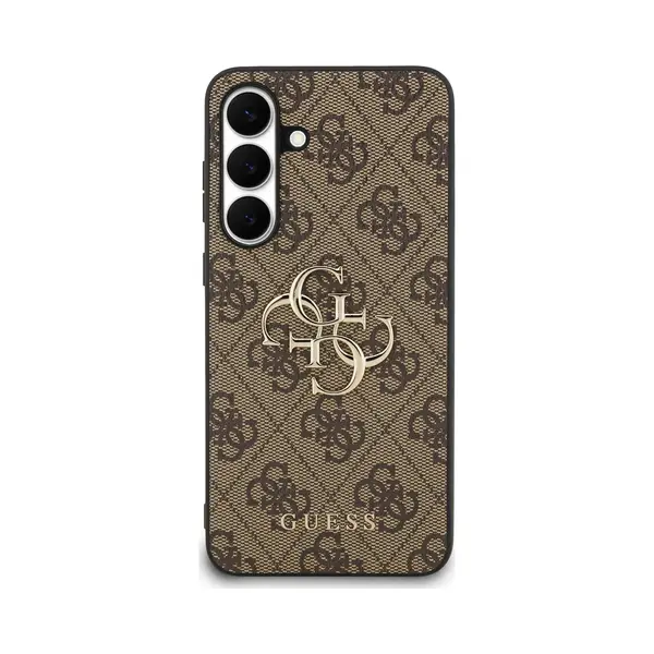 Guess 4G Metal Logo Back Case - Voor Samsung Galaxy S25 Fe - Bruin thumbnail