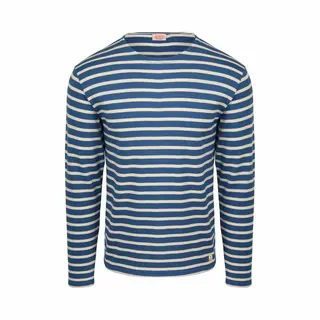 Armor-Lux Heavy Longsleeve T-Shirt Streifen Blau - Größe Xl