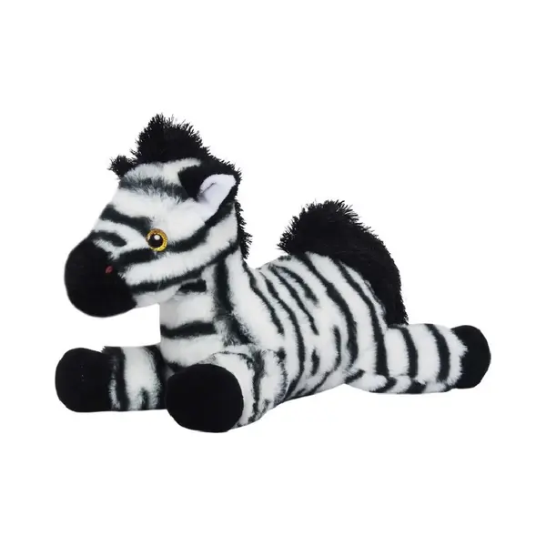 Sandy Knuffeldier Zebra Zowie - Zachte Pluche Stof - Wilde Dieren Knuffels - Wit/zwart - 30 Cm thumbnail