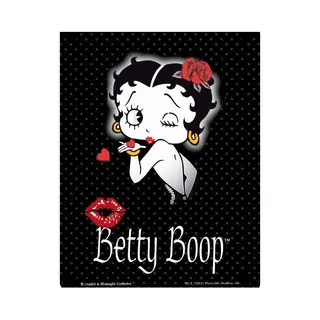 I&S Betty Boop Kiss. Metalen Wandbord In Reliëf 30 X 40 Cm.