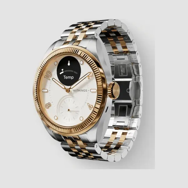 Withings ScanWatch Nova Oled 39 mm Hybride Goud, Roestvrijstaal Gps thumbnail