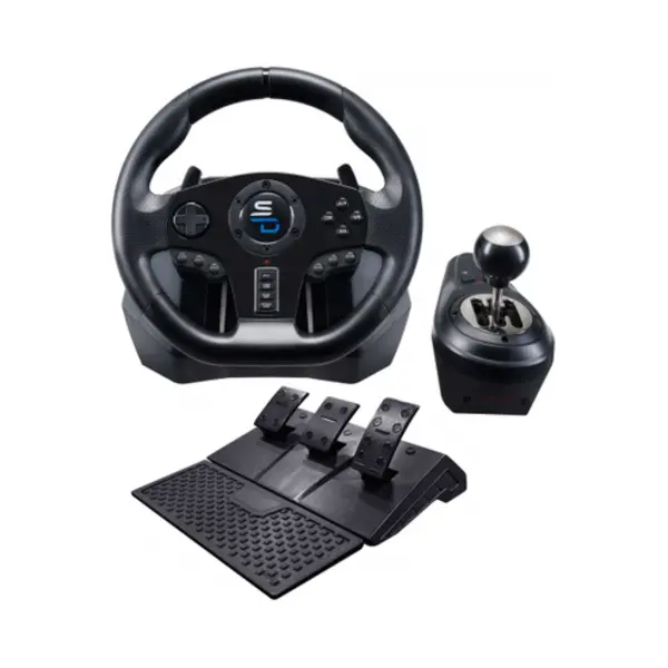 Subsonic GS850-X Zwart Usb Stuurwiel + pedalen PlayStation 4, Xbox One thumbnail