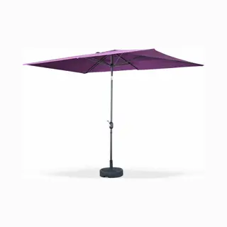 Sweeek - Rechthoekige Touquet Parasol 2x3m, Draaibare Aluminium Centrale Mast En Opendraaikruk