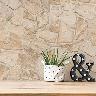 Natuursteen Behang | Industrieel - Beige Bruin - A.S. Création Elements 2
