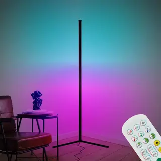 B.K.Licht - Led Vloerlamp - Rgbic Sfeerverlichting - Staande Lamp Met Afstandsbediening - Dimbaar - H, 143 Cm