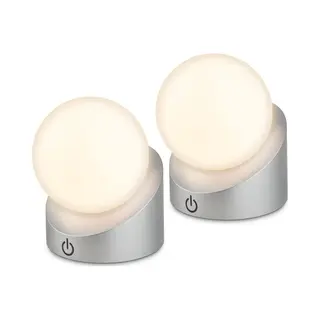 B.K.Licht Briloner Sora - Oplaadbare Mini Tafellamp - Warm Wit Licht - IP54 Buitenverlichting - Draadloos - Dimbaar - Voor Binnen En Buiten - 10 X 8 X 9 Cm