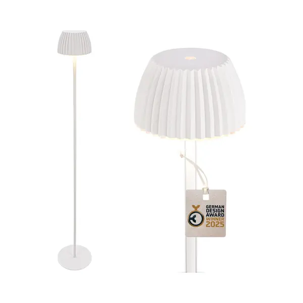 Briloner Led Vloerlamp Brilo Unplugged Riffle, Wit, Touchdimmer thumbnail