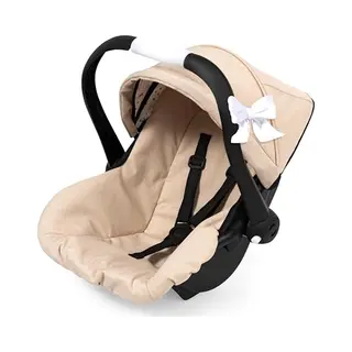 Bayer Design 67975AA Autostoel Voor Poppen, Zitplaats Voor Poppen, Met Dak, Verstelbare Handgreep, Riem, Voor Poppen Tot 46 Cm