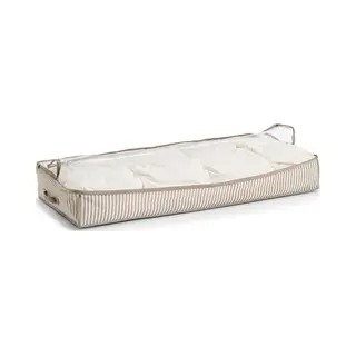 Zeller Present 14648 Aufbewahrungsbox Aufbewahrungstasche Rechteckig Fleece Beige, Weiß