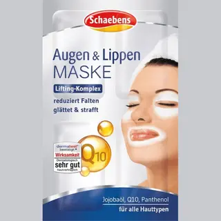 Schaebens Gesichtsmaske Augen Und Lippen Mit Q10 1 Stück Q10
