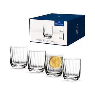 Villeroy & Boch - Rose Garden Waterglas, 4-delige Set, 250 Ml, Kristallijn