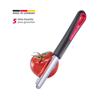 Westmark Tomaten-/ Und Kiwischäler Mit Gezackter Klinge, Edelstahlklinge/Kunststoff, Tomfix Gallant, Schwarz/Rot, 29462270, 19.5 X 2.7 X 2.1 Cm