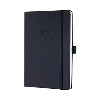 Sigel Weekagenda 2026 Conceptum - Formaat A5 - Verticale Lay-out - Zwart - Hardcover - Si-C2619