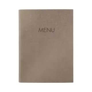 Sigel Menukaart Map - A5 - Bruin - Voor 8 Bladen - Si-SM211