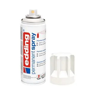 Edding 5200 Spuitverf In Spuitbus - Verkeerswit Mat - 1 Stuk - 200 Ml Verf - Direct Dekkend – 0, 7-1 M2 Oppervlak - Acrylverf Voor Het Lakken En