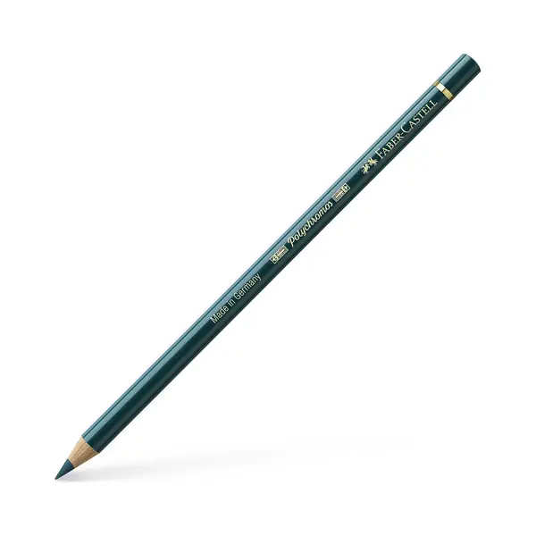 Faber-Castell Art & Graphic Polychromos Colour Pencil, (158), Deep Cobalt Green, For Art, Craft, Drawing, Sketching, Home, School, University, thumbnail
