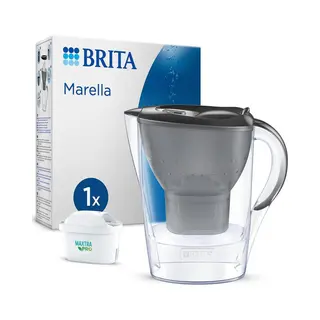 Brita 1024040 water filter Waterfilter in kan 2,4 l Zwart, Transparant