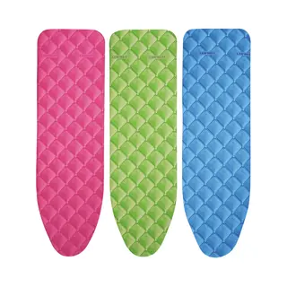 Leifheit Cotton Comfort S/M Strijkplank gevoerde hoes Katoen Blauw, Groen, Roze