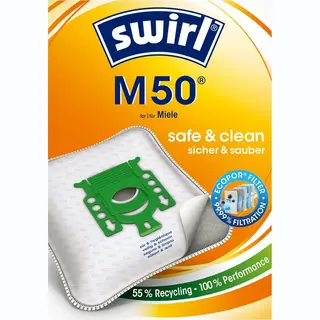 Swirl - Stofzuigerzak M50 - 10 Stofzakken + 2 Filters + 2 Deo - Geschikt Voor Kleinere Miele Stofzuigers - 6783227