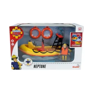 Simba - Fireman Sam Neptune Boat, 20 Cm, With Penny Action Figure, From 3 Years