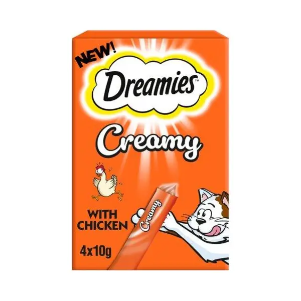 Dreamies Creamy Cat Treats With Chicken 4X10g thumbnail
