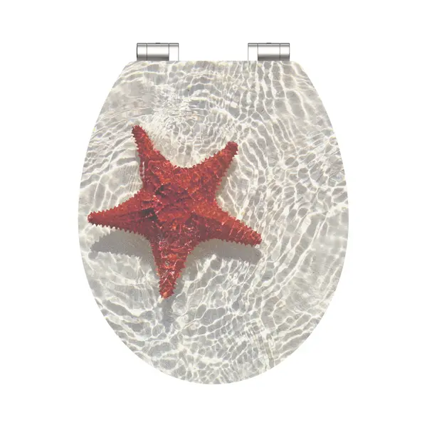 Schütte Wc-Sitz Red Starfish, High Gloss Mit Mdf Holzkern, Mit Absenkautomatik thumbnail