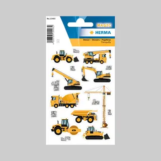 Herma Stickers Puffy 'Bouwvoertuigen'