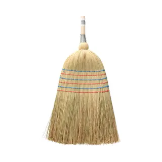 Sorex Stro Bezem Met Houten Steel - 142 Cm - Binnen Bezem - Veel Haren