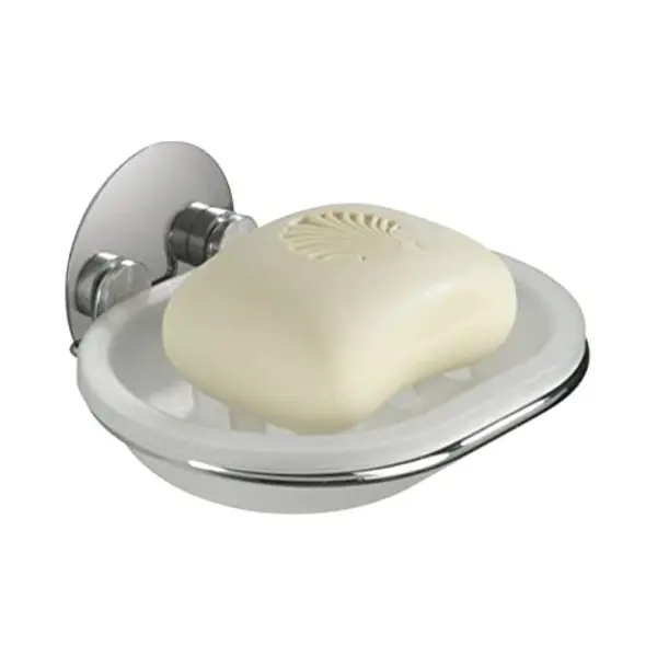 Wenko 18776100 TurboLoc Soap Dish Fixing Without Drilling, Metal Steel, 13 X 6 X 11 Cm, Chrome thumbnail