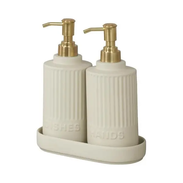Wenko Zeep En Afwasmiddel Dispenser - Crème - 2x 550 Ml thumbnail