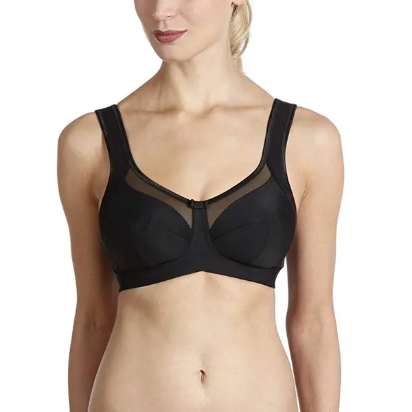 Anita Womens Clara Comfort Soft Bra - Black Nylon - Size 46B Uk Back/Cup thumbnail