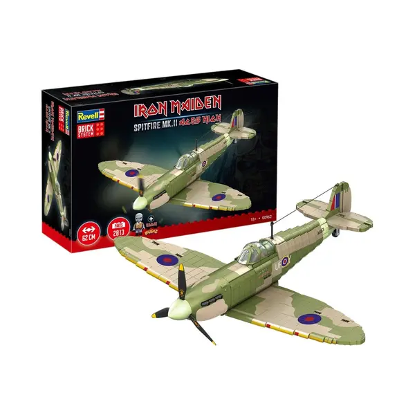 Revell Brick System 00962 Iron Maiden Spitfire Mk.Ii Aces High – Maquette De Brique – Échelle 1/18 Non Construite, 52, 5 Cm De Long, Plus De 2500 thumbnail