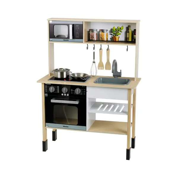 Theo Klein 7187 Miele Kitchen I White Wooden Kitchen Incl. Hob, With Sound And Light thumbnail
