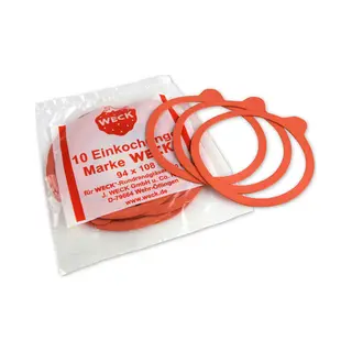 Weck 8500.20210 weckaccessoire Potdeksel Rood 10 stuk(s)
