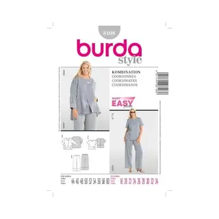 Burda Naaipatroon 8108 - Shirt In Variaties En Broek