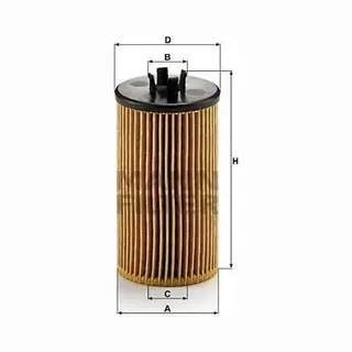 Mann-Filter Hu 612/2 X - Oliefilter - Filterinzet - Geschikt Voor Opel / Gm - Ø 54 Mm - Hoogte 103 Mm