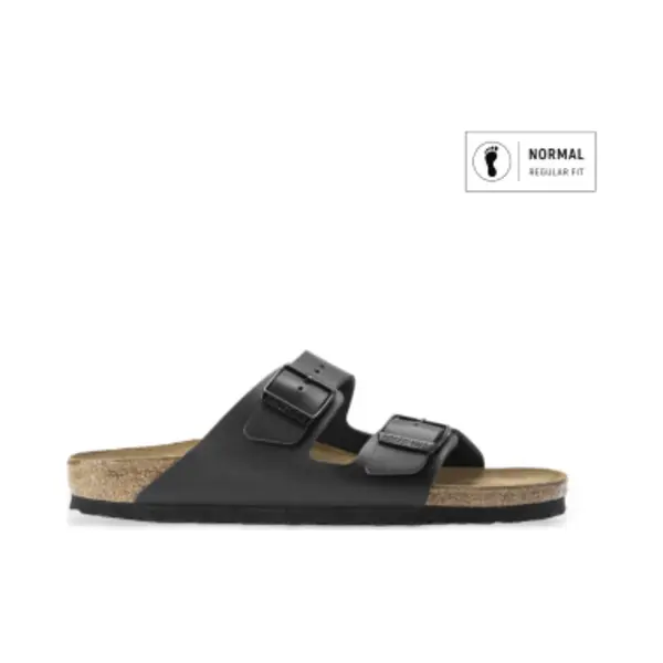 Birkenstock Classic Arizona Leder 51191, Pantoletten, Schwarz (Schwarz 49), 45 Eu (10.5 Uk) thumbnail