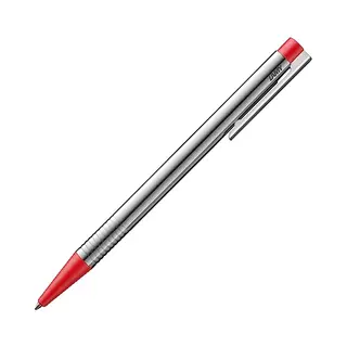 Lamy Logo Matt Red - Ballpoint Pen In An Elegant & Robust Stainless Steel Case - Line Width M - Including Large Capacity Refill M 16 In Red