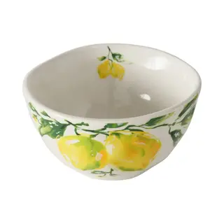 Boltze Home Mueslischaal 'Lemony' Dolomite 500 Ml Dia14x8cm Handgemaakt Vaatwasmachinebestendig