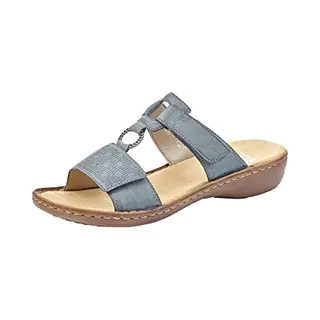 Rieker Women's Frühjahr/Sommer 628m6 Mules, Blue Grey, 5 Uk