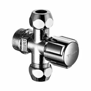 Schell, Ventiel, Hoekventiel Comfort 1/2" Met Twee 3/8" Uitlaten Chroom