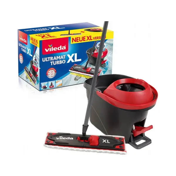Vileda Ultramat Turbo Xl Mopp Trocken&Nass Mikrofaser Schwarz, Rot thumbnail