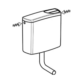 Geberit, Wc-stortbak, Twico Opbouwreservoir - Laaghangend