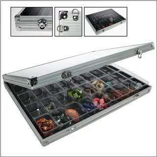 Safe Aluminium Vitrine Cassette Met 45 Vakken - 39, 5 X 30, 5 X 4, 5 Cm