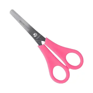 Westcott E-21591 00 Kinderschaar Roze Voor Rechtshandigen | Schaar Met Geïntegreerde 5 Cm Ladder | Knutselschaar 13 Cm (5 Inch) Ideaal Voor