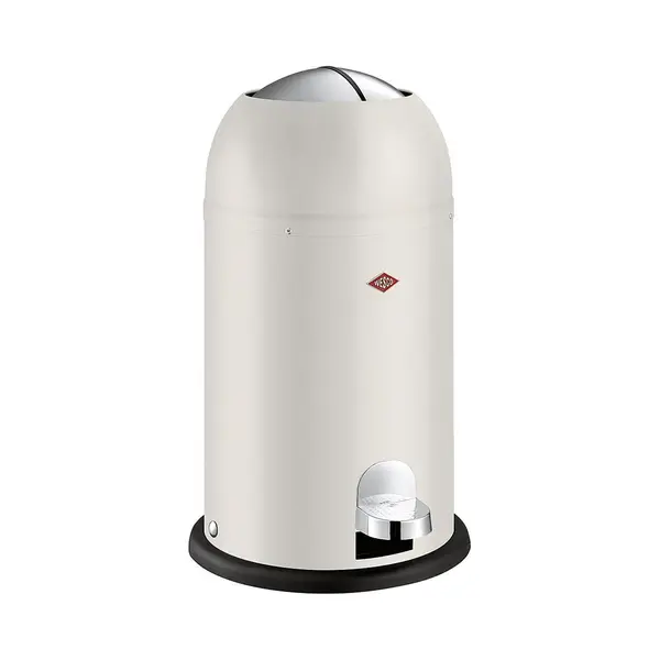 Wesco Kickmaster Junior Prullenbak | Pedaalemmer | 12 Liter | Metaal - Wit | Afvalemmer thumbnail