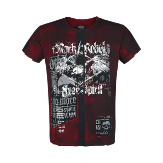 Rock Rebel By Emp Rebel Soul T-Shirt Burgundy