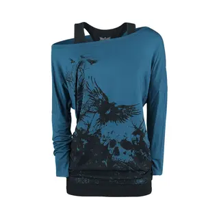 Black Premium By Emp Busting Loose Long-sleeve Shirt Black Blue