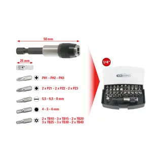 Ks Tools 911.2060 schroevendraaierbit 32 stuk(s)